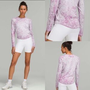 lululemon athletica Pink and White Long Sleeve Top